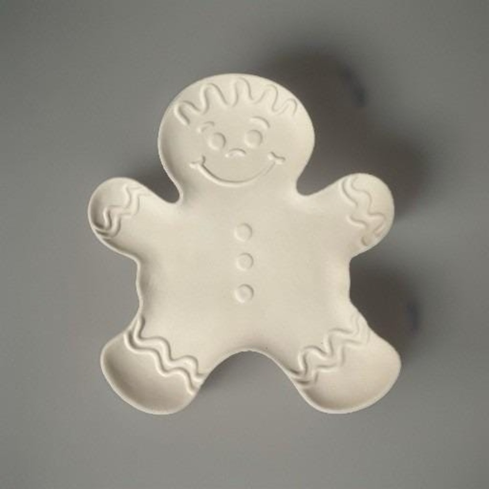 Gingerbread Man Plate Ready To Paint Ceramic Bisque